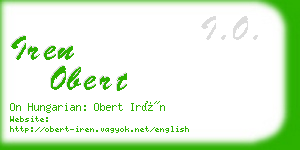 iren obert business card